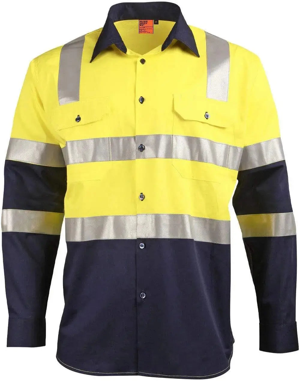 Winning Spirit Biomotion Day/night Light Weight Safety Shirt With X Back Tape Configuration Sw70 Metro Workwear.